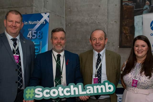 Neil Wilson, IAAS Executive Director, Finlay Carson, Convener of the Rural Affairs and Islands Committee, George Purves, Managing Director United Auctions and Sarah Millar, CEO QMS. Picture: Submitted