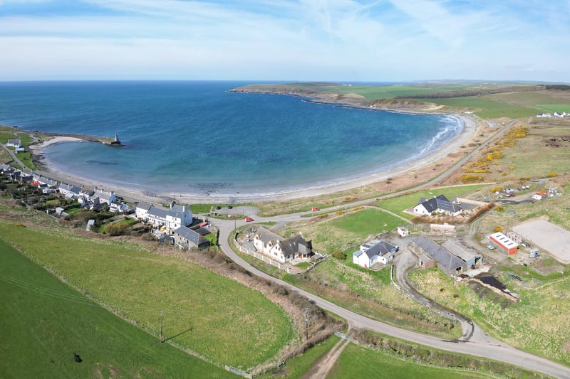 The estate also includes Port Logan Bay together with the pier and lighthouse along with more than two miles of craggy coastline and sandy beaches; this stretch forms the western periphery of the estate.