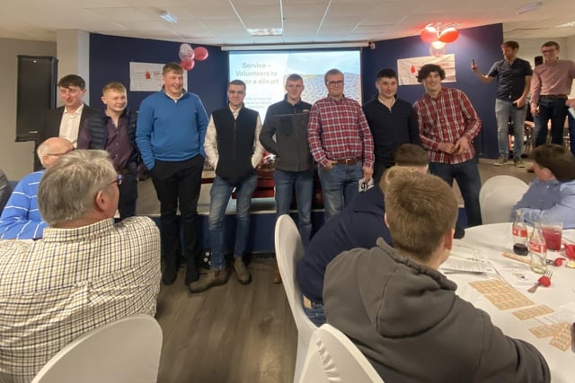 The second lot  at the club's very first charity dinner and auction in aid of Air Ambulance was volunteers to cover a silo. Picture: Bleary YFC