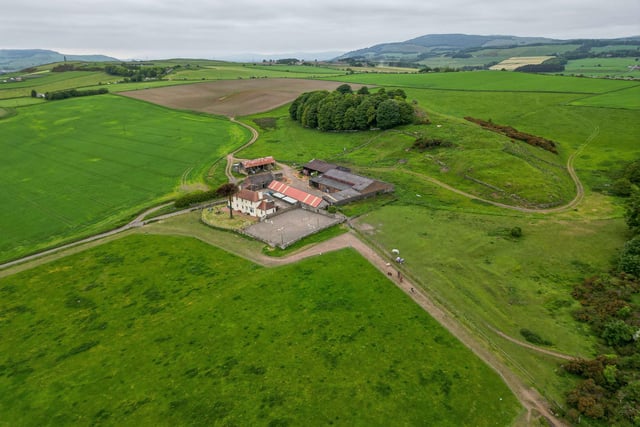 The farmhouse is situated just to the east of the holding and benefits from a south facing outlook towards the Firth of Forth. Picture: Galbraith