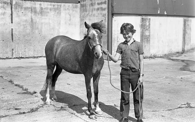 Conor McHenry of Brankinston Road, Aghalee, pictured with his pony, Gringo, in August 1982. Picture: Farming Life/News Letter archives