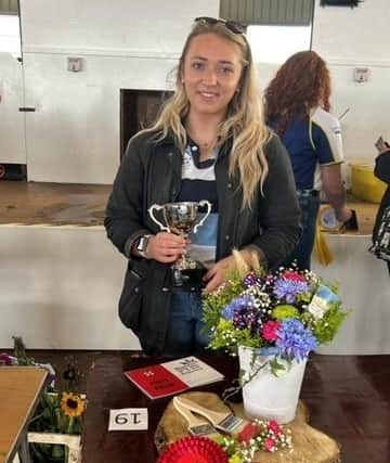 Mollie Campbell who was placed first in the 18-21 age category in the flower arranging competition. Picture: Curragh YFC