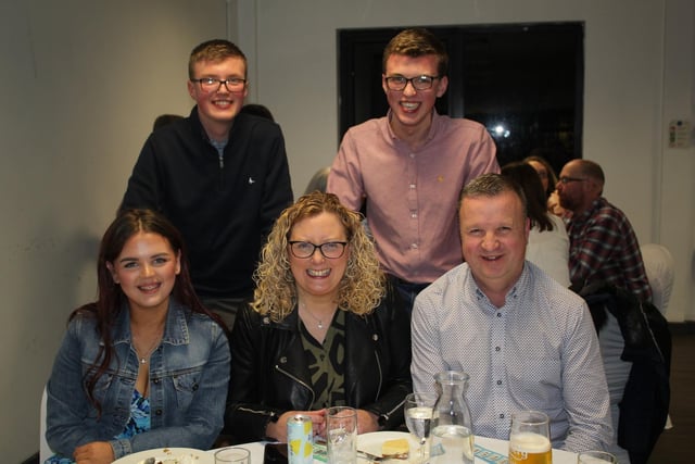 The Allen family at Bleary YFC's very first charity dinner and auction in aid of Air Ambulance. Picture: Bleary YFC