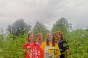 Ali Patterson (from left) from NI Chest Heart and Stroke, Marie Curie Healthcare Assistant Annette Nixon, Eva Rowan and Clare Magilton, Marie Curie’s Community Outpatient Nurse Manager. Pic: Marie Curie