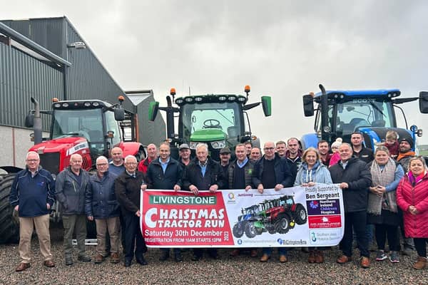 Pictured at the launch of the Livingstone Christmas Tractor Run. (Pic: Livingstone Christmas Tractor Run)