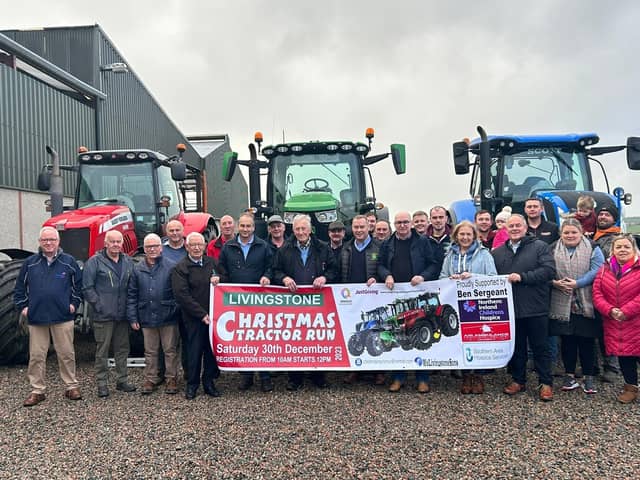 Pictured at the launch of the Livingstone Christmas Tractor Run. (Pic: Livingstone Christmas Tractor Run)