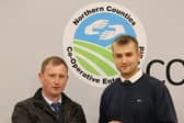Reece Simmers judge, left, with Kyle Hayes, Haystar.