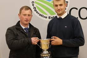 Reece Simmers judge, left, with Kyle Hayes, Haystar.