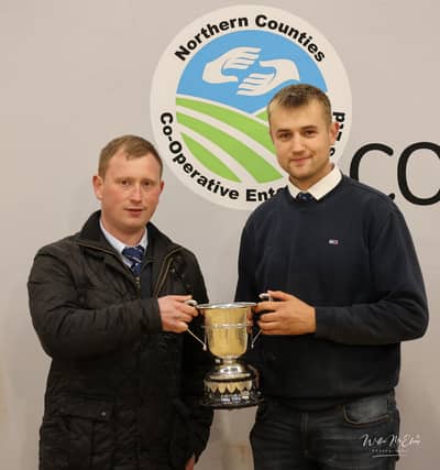 Reece Simmers judge, left, with Kyle Hayes, Haystar.