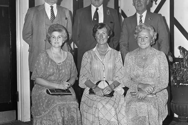 Pictured in November 1980 at the Ulster Ram Breeders Association annual dinner and prize distribution which was held at Ballymena, guests included John Wilson, deputy chief livestock officer, Robert Orr and Jack Irvine, they are pictured here with their wives. Picture: Farming Life archives/Darryl Armitage