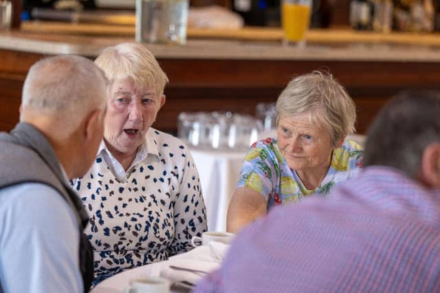 Sandra Bayne and Margaret Hammilton pictured at the Tirlán Retired Supplier Breakfast held at the Lakeside Manor Hotel, Virginia, Co. Cavan, ahead of the Virginia Show. Photo: Finbarr O’Rourke