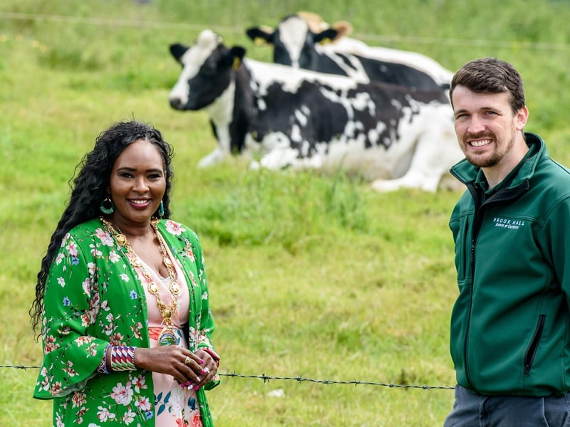 Mayor Lilian Seenoi Barr with David Gilliland from Brook Hall Estate & Gardens, Londonderry. Picture Martin McKeown. 15.06.24