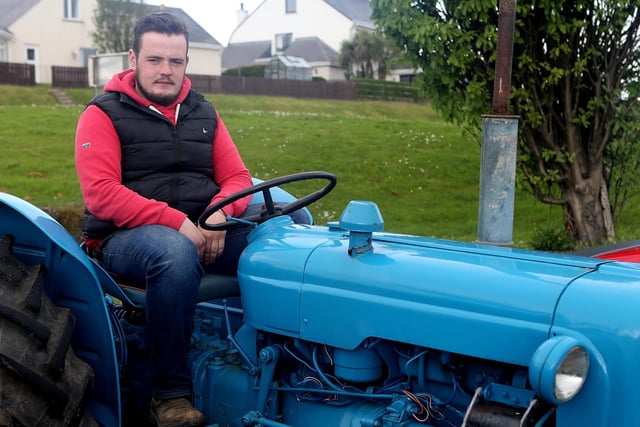 Patrick McLaughlin pictured at the Glens of Antrim tractor run in Cushendall on May Day.