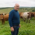 Father and son Micheal and Eoin Collins on their farm Kilfenora, Co Clare. (Pic: TG4)