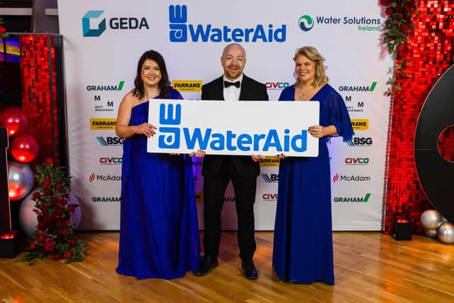 Caoimhe Toner, Water Solutions Ireland, Seamus Donaghy, GEDA, and Dr Sara Venning, WaterAid NI President & CEO of NI Water.