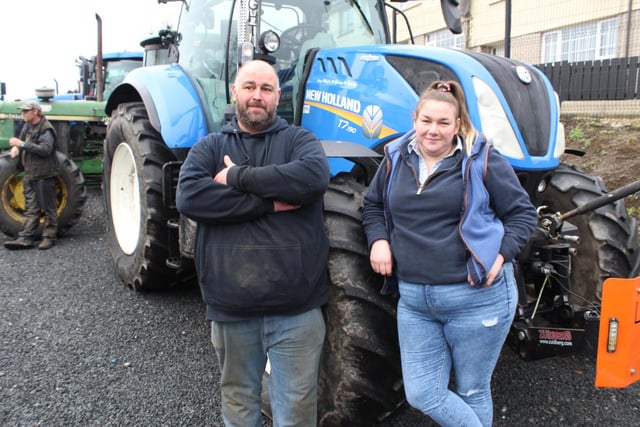 Brian Johnston and Christina Rosbotham ready for the tractor run last Saturday