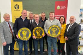 From left to right: Alan Chambers, Neil Patterson, Barclay Bell, Jonathan Price, David Lowe, James Purcell, Stephanie Berkeley and Martin Malone. Picture: NFU Mutual.