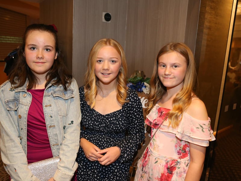 Amy McCaughey, Cerys Millar and Aivanna Calderwood at the recent Kells and Connor anniversary dinner. Picture: Steven McAuley