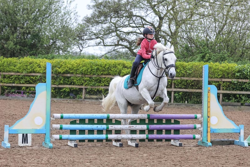 Rose Semple jumping King at the recent training show. (Pic: Lyndon McKee Photography)