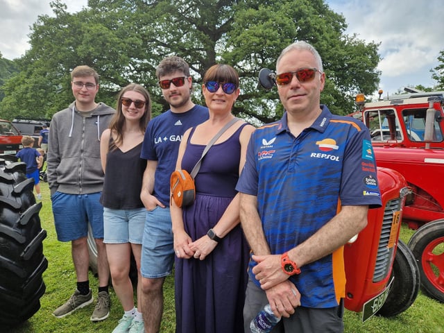 Andrew, Elisa, Caleb and Peter Smith all from Carrowdore, with Leah Foster, from Newtownards enjoying their day out at this year's Kilbroney Vintage Show which was held at Kilbroney Forest Park, Rostrevor. Picture: Darryl Armitage