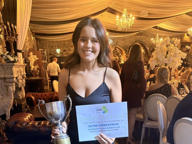 Jayne Kirkpatrick from Kilraughts YFC received club treasurer of the year.