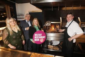 It’s hot in the kitchen as Belfast Restaurant Week 2023 is launched. Charlotte Irvine, Linen Quarter, Damien Corr, Destination CQ, and Kathleen McBride of Belfast One, are joined by Saul O’Reilly in the kitchen of Taylor and Clay ahead of the initiative which takes place across Belfast City Centre from 20 to 26 February. www.belfastrestaurant.org