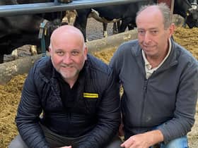 UGS President David Linton pictured with Ian Buchanan discussing the Spring Meeting to be held on the Buchanan Family farm on Thursday 4th May 2023 at Dungiven