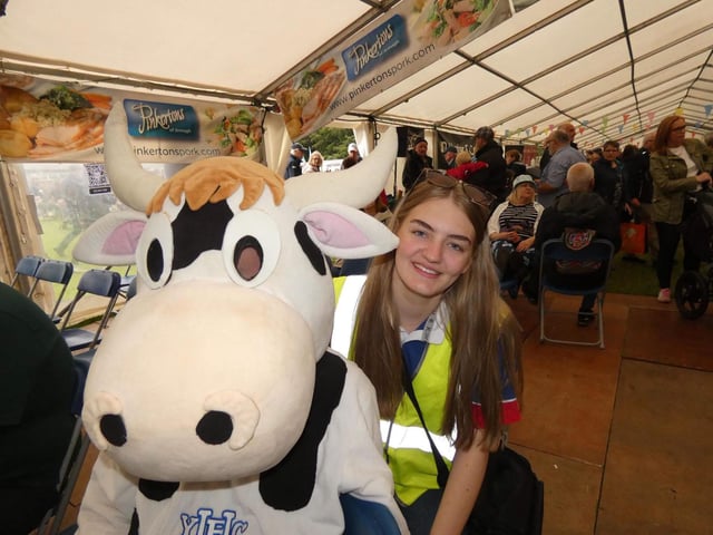 Grace Ross pictured with YFCU Moo