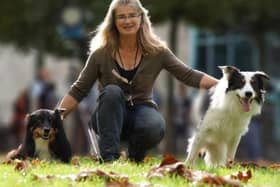 Dr Viola Hebeler, veterinary surgeon and chiropractic, and her sheepdogs. (Image supplied by NIVA)