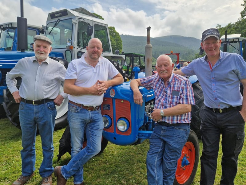 Paddy McConville and Aidan McConville, both from Hilltown, Kevin Gribben and Damian O'Hare, both from Cabra, at this year's Kilbroney Vintage Show which was held at Kilbroney Forest Park, Rostrevor. Picture: Darryl Armitage