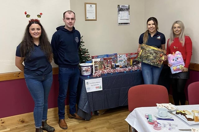 From left Amy Ritchie, Matthew Livingstone, Sarah Spence and Zoe Maguire supporting the festive coffee morning. Picture: Submitted