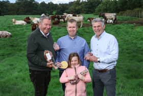 Bill Porter, James Porter and Maurice Kettyle and James' daughter Emily with the World Steak Challenge Awards