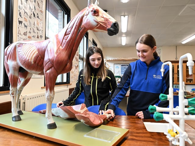 Potential equine students explored the laboratory facilities at Enniskillen Campus.