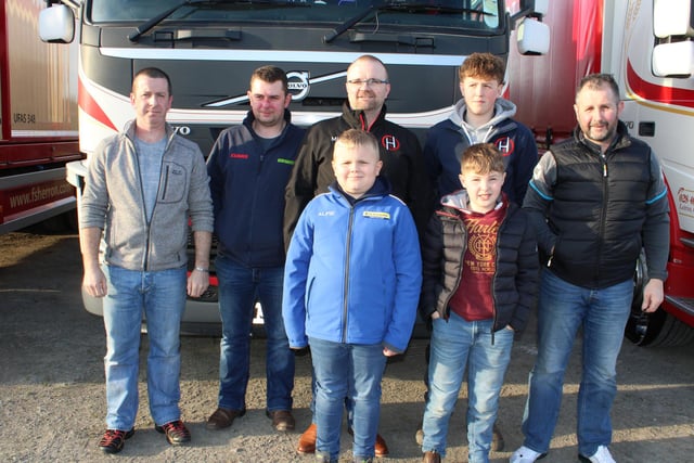 These drivers from F S Herron Animal Feeds supported the Cancer Research UK tractor run.