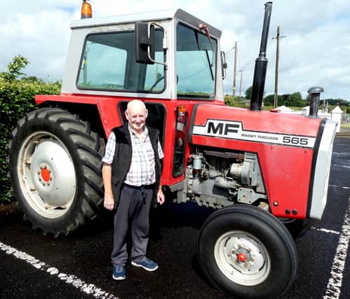 Hubert Marks, Gracehill with his MF 565 at the annual pre 1976 tractor run organised by the Traction Engine Club of Ulster. Picture: Alan Hall