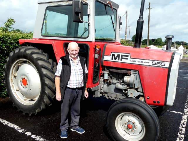 Hubert Marks, Gracehill with his MF 565 at the annual pre 1976 tractor run organised by the Traction Engine Club of Ulster. Picture: Alan Hall