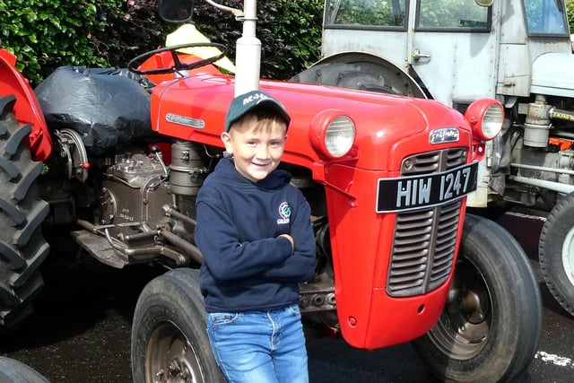 Young Harry Simpson, Glenarm at the annual pre 1976 tractor run organised by the Traction Engine Club of Ulster. Picture: Alan Hall