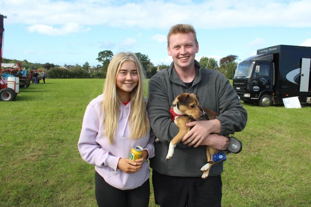Amy Macauley and Gareth Murphy entered their dog in the show