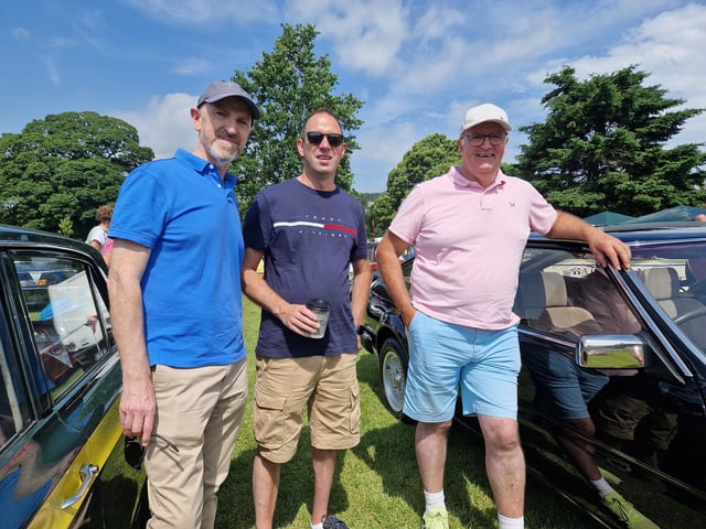 Dermot Saurin, Peter McHugh and Briain Gartland who attended this year's Kilbroney Vintage Show which was held at Kilbroney Forest Park, Rostrevor. Picture: Darryl Armitage