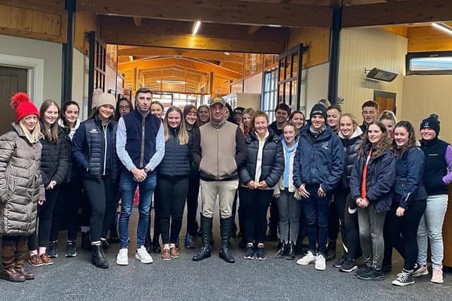 CAFRE Ennniskillen Campus first year Equine Management Degree students visit Cian O’Connor, Karlswood Stables