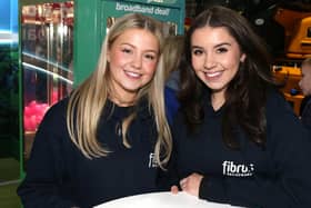Clodagh Gillen and Gabrielle Johnston from Fibrus pictured at the Spring Farm exhibition held at the Eikon Centre. (Picture: Kevin McAuley/McAuley Multimedia)