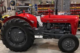 Fully Restored Massey Ferguson 35X sold for £10,500 plus auction fees. (Pic: R A Noble & Co)