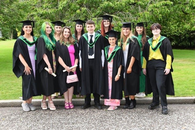 Enniskillen Campus, BSc (Hons) Degree in Equine Management Graduates celebrate their achievements and the end of their programme at the Higher Education Graduation ceremony hosted at CAFRE, Greenmount Campus. Pic: CAFRE