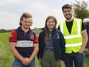 Pictured are Newtownards YFC members Sam McCracken, Rebecca McCormick and Adam Cairns who helped out at the club's annual Father's Day Tractor run which left from a field at the Six Roads. Picture: Darryl Armitage