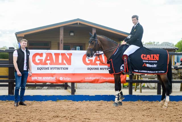 Vincent Byrne riding CBI Bella Donna, winners of the Gain/Alltech 1.40m National Grand Prix. (Pic supplied by Tori OC Photography)