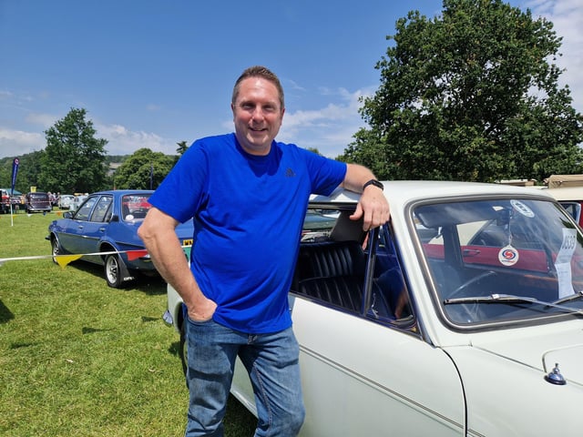 Nigel Scott from Finaghy enjoying his day out at this year's Kilbroney Vintage Show which was held at Kilbroney Forest Park, Rostrevor. Picture: Darryl Armitage