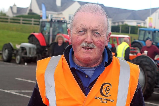 Arthur McCormick pictured at the Glens of Antrim tractor run in Cushendall on May Day.