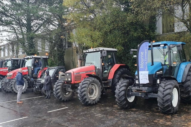 Tractors parked up on return.