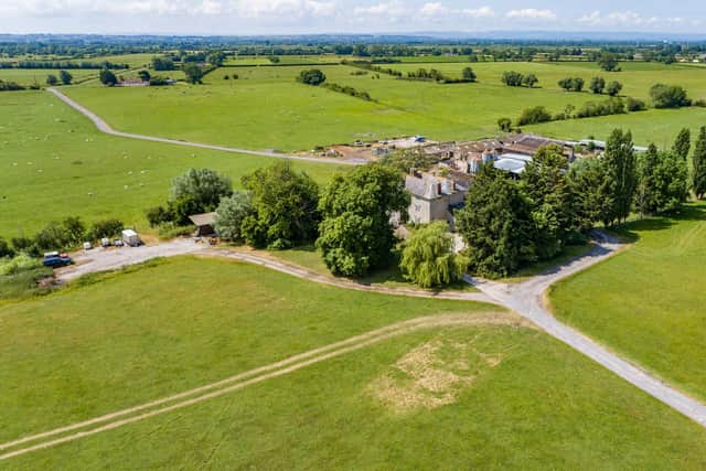 With 173 acres, Totney Farm is an attractive residential farm near Wedmore in Somerset being sold by Carter Jonas for £3.75m. Pic: Carter Jonas