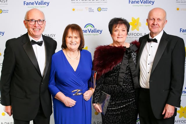 Mr & Mrs Patrick Savage (Fane Valley Cooperative Society Chairman) with Mr & Mrs Kenneth Loughrin (Fane Valley Cooperative Society Board member). Pic: Kieran McAlinden